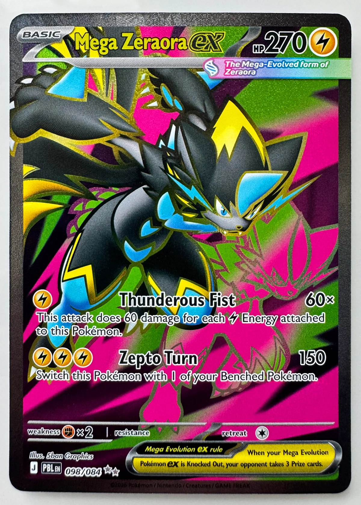 Mega Zeraora ex — Front