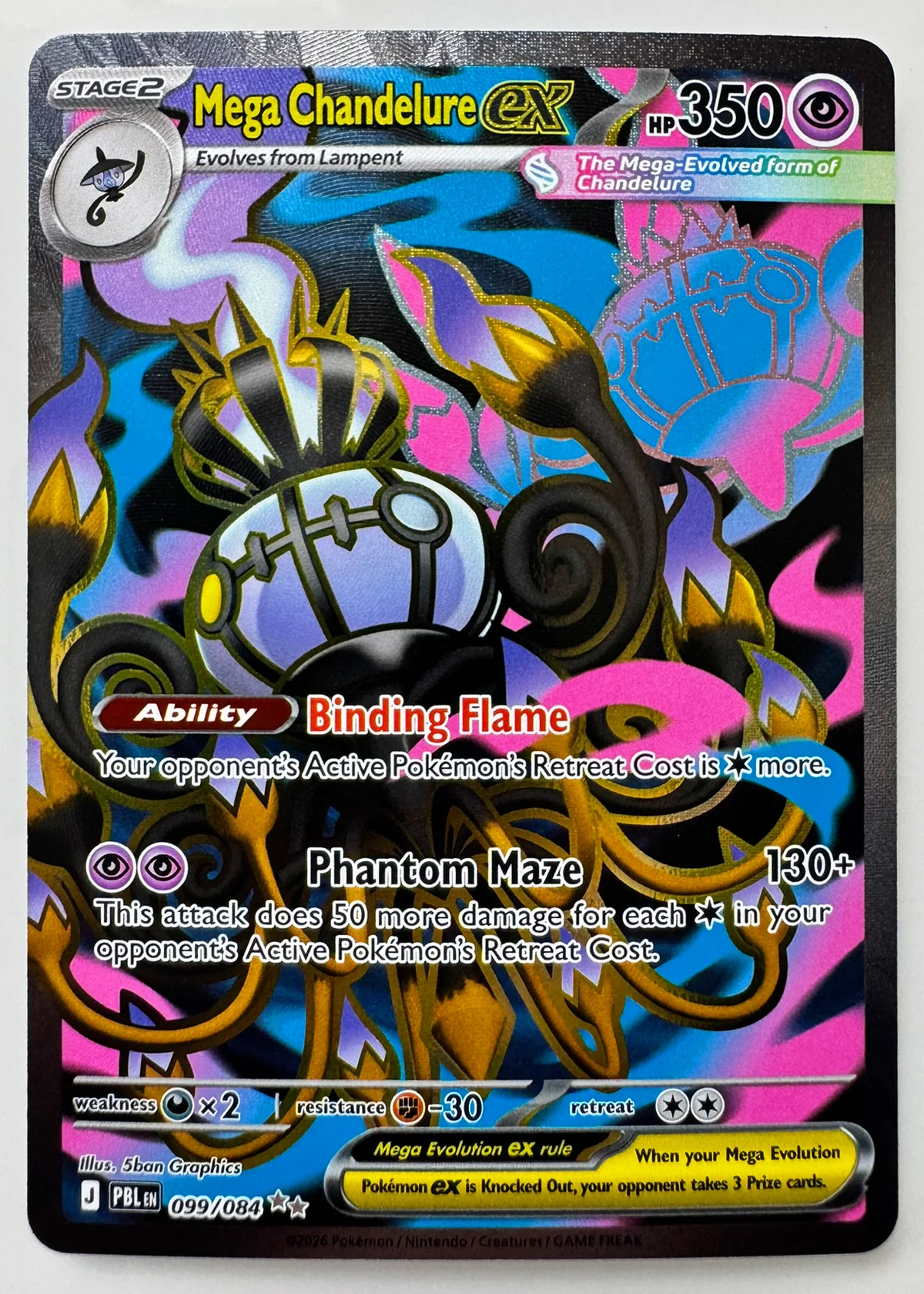 Mega Chandelure ex — Front