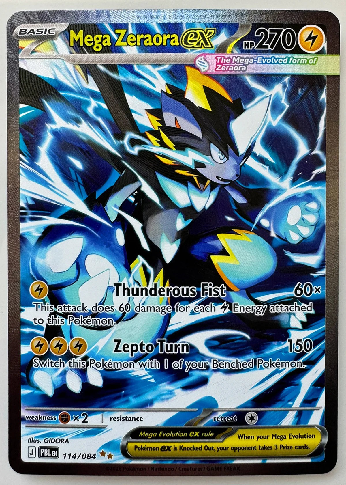 Mega Zeraora ex — Front