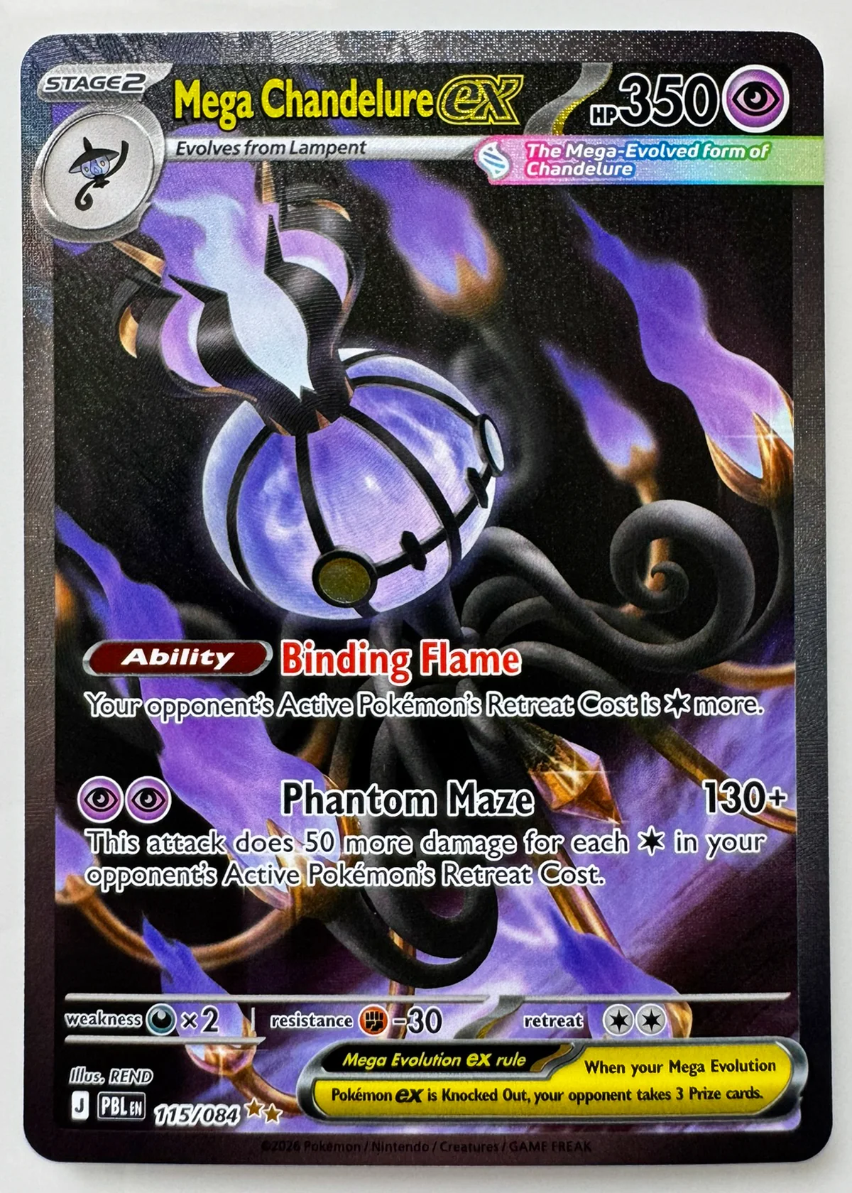 Mega Chandelure ex — Front