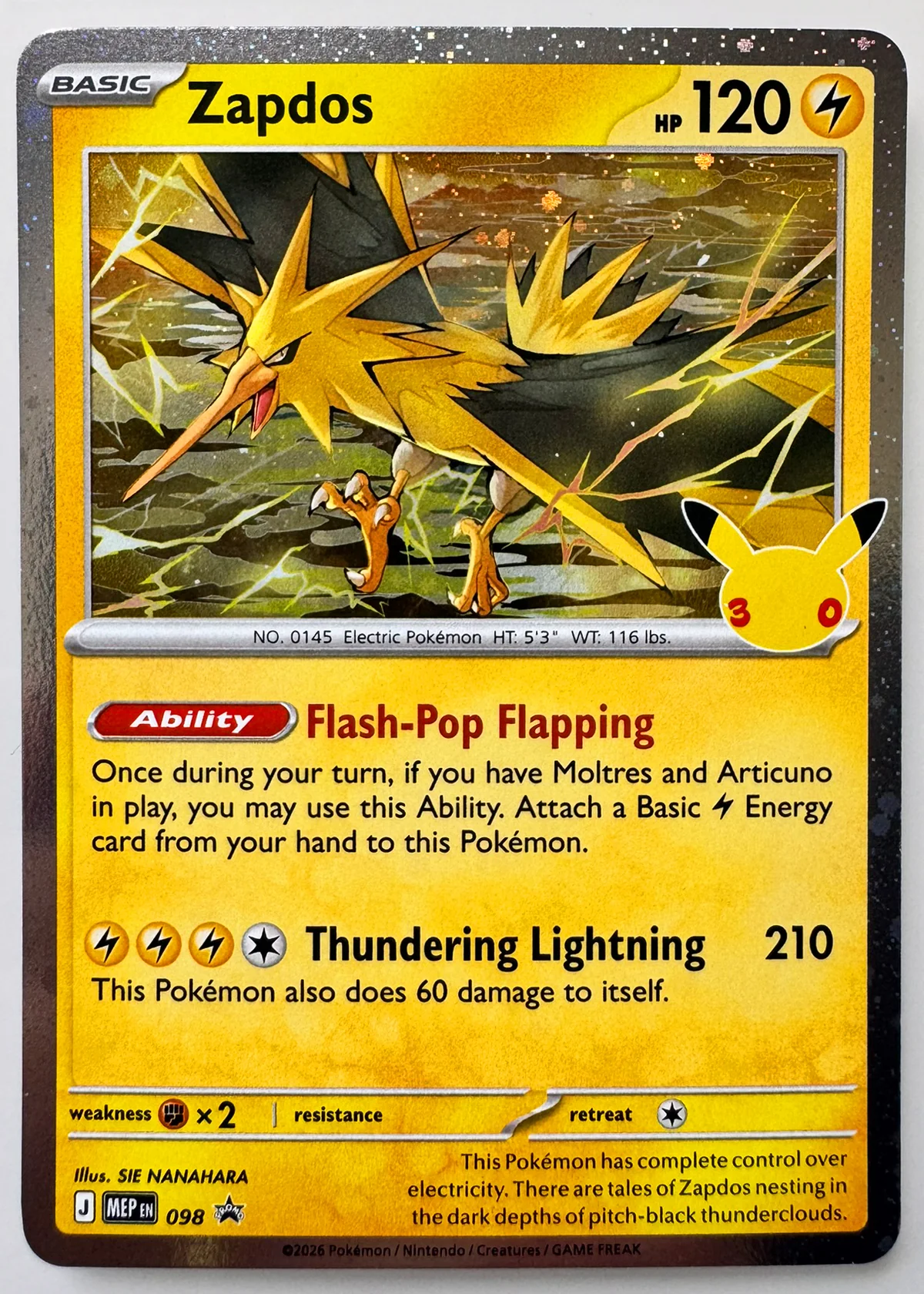 Zapdos — Front